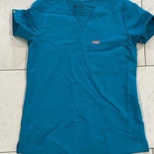 FIGS TEAL XXS CATARINA TOP